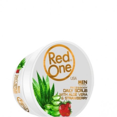 Red One Daily Scrub Aloe Vera Strawberry Exfoliante 450 ml
